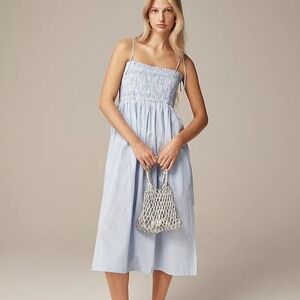 J. Crew Paloma Dress in Striped Cotton Poplin